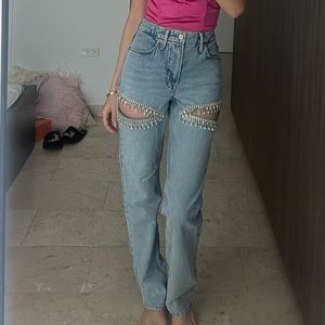 Good American Crystal jeans